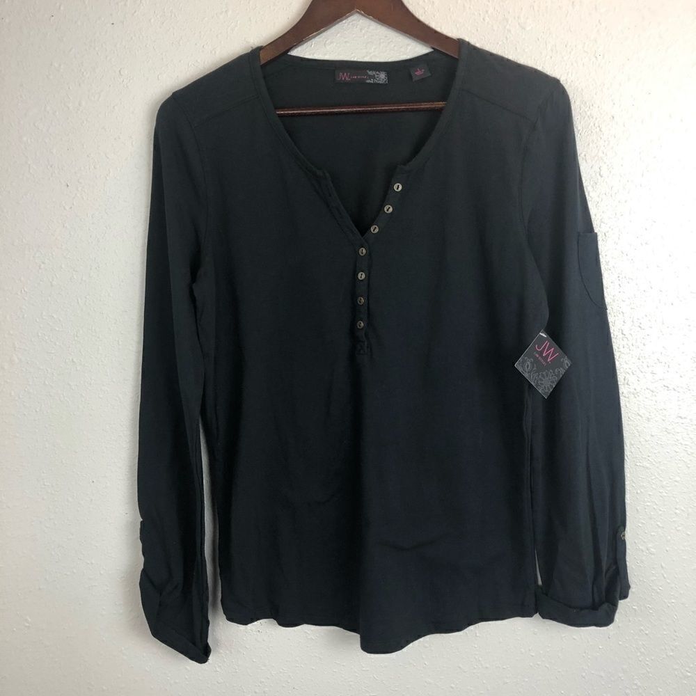 NWT JW Styles Long Sleeve T-Shirt Size L